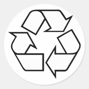 Recycling Ronde Sticker