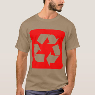 Recycling-teken - Rood T-shirt