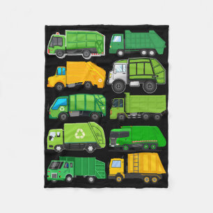 Recycling Trash Garge Truck Kids Verjaardagscadeau Fleece Deken