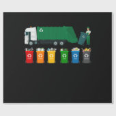 Recycling Trash Truck Cadeaupapier (Vlak)