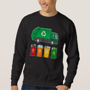 Recycling Trash Truck Shirt Kinder Adult Garbage T