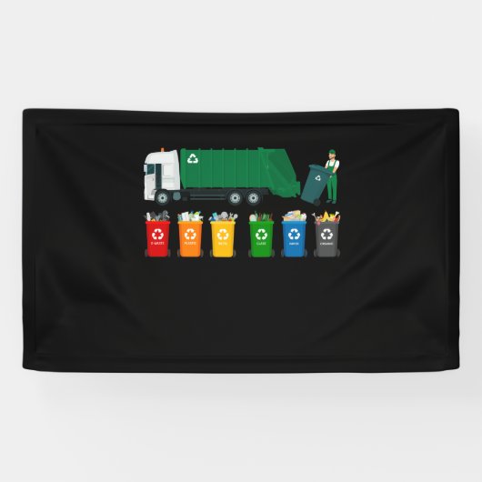 Recycling Trash Truck Spandoek (Horizontaal)