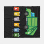 Recycling Truck Kinder Garbage Truck Fleece Deken (Voorkant (Horizontaal))