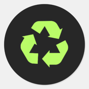 Recycling van milieuduurzaamheid op aarde ronde sticker