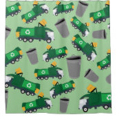 Recycling van vuilniswagen douchegordijn (Voorkant)