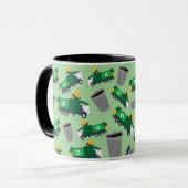 Recycling van vuilniswagen mok (Voorkant links)