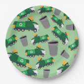 Recycling van vuilniswagen papieren bordje (Voorkant)