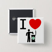 Recycling Vierkante Button 5,1 Cm (Voorkant /achterkant)