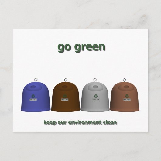 Recycling Vrouwen (zie de juiste) Briefkaart (Voorkant)