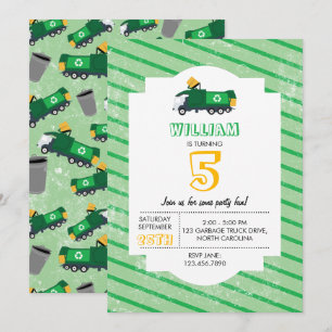 Recycling vuilnisbakpatroon Birthday Kaart