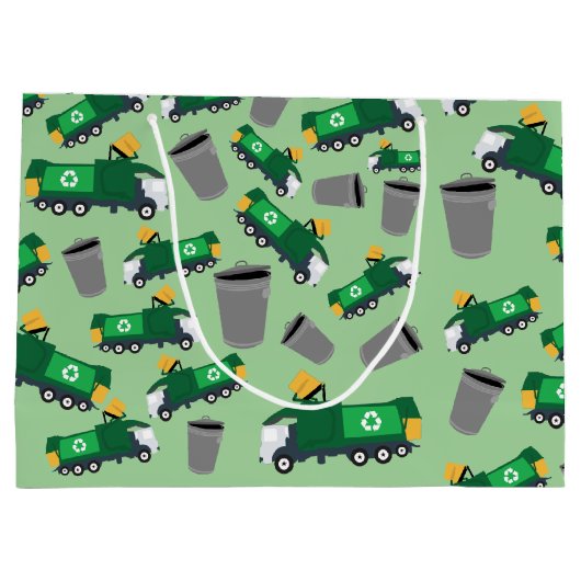 Recycling vuilnisvrachtpatroon groot cadeauzakje (Achterkant)