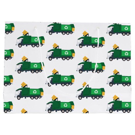 Recycling vuilniswagen groot cadeauzakje (Achterkant)