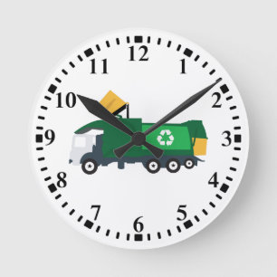 Recycling vuilniswagen ronde klok