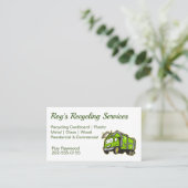 Recycling vuilniswagen visitekaartje (Staand voorkant)