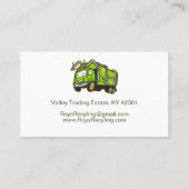 Recycling vuilniswagen visitekaartje (Achterkant)