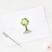 RECYCLINGBOOM RONDE STICKER (Envelop)