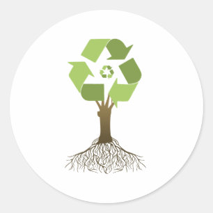 RECYCLINGBOOM RONDE STICKER