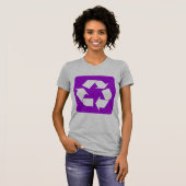 Recyclingbord - Paars T-shirt (Voorkant volledig)