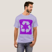 Recyclingbord - Paars T-shirt (Voorkant volledig)