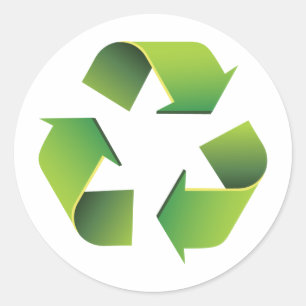 Recyclingbord Ronde Sticker