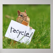 Recyclingchipmunk Poster (Voorkant)