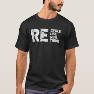 Recyclingcyclus Hergebruik nieuw milieudenken T-shirt