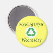 Recyclingdag Woensdag Herinneringsmagneet Magneet (Voorkant / Achterkant)