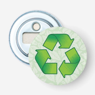 Recyclingsymbool Button Flesopener