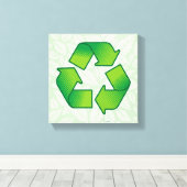 Recyclingsymbool Canvas Afdruk (Insitu (Houten vloer))