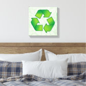 Recyclingsymbool Canvas Afdruk (Insitu (Slaapkamer))