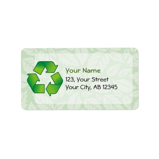 Recyclingsymbool Etiket (Voorkant)