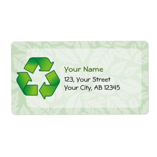 Recyclingsymbool Etiket (Voorkant)
