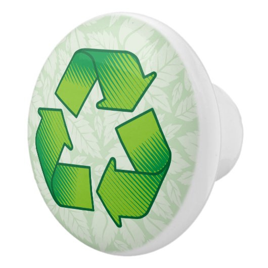 Recyclingsymbool Keramische Knop (Rechts)