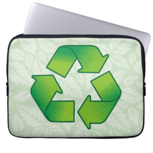 Recyclingsymbool Laptop Sleeve