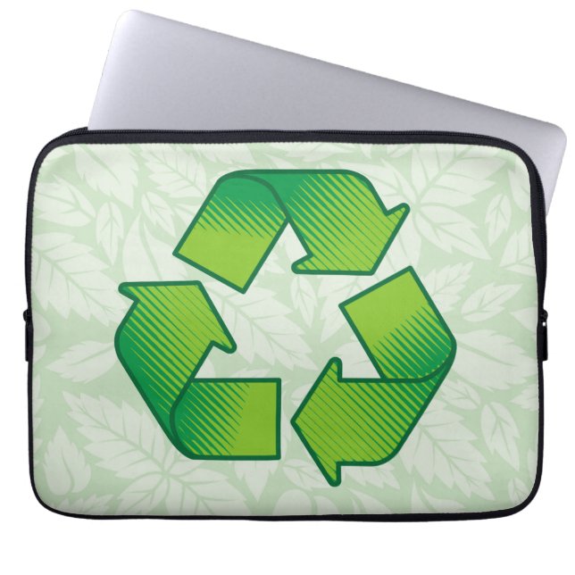 Recyclingsymbool Laptop Sleeve (Voorkant)