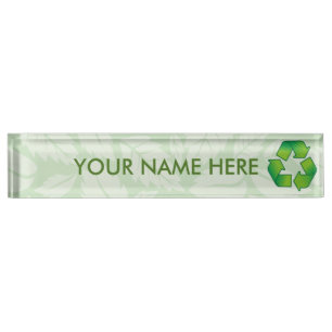 Recyclingsymbool Naambordje