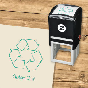 Recyclingsymbool omtrek zelfinktende stempel