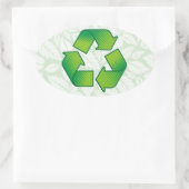 Recyclingsymbool Ovale Sticker (Tas)
