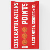 Red 1000 Basketball Career Points Scorer Player Spandoek (Verticaal)