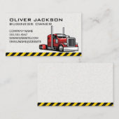 Red 18 Wheeler | Truck Driver Visitekaartje (Voorkant / Achterkant)