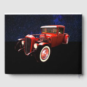 Red 1930 Street Rod viering van het leven Gastenboek (Achterkant)