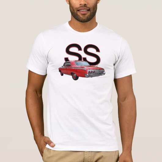 Red 1962 Chevy Impala SS t-shirt (Voorkant)