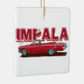 Red 1962 Impala Convertible Keramisch Ornament (Rechts)