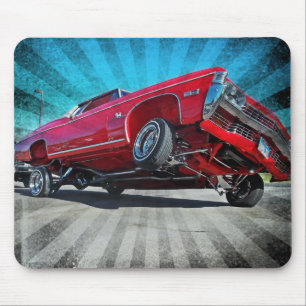 Red 1968 Lowrider Chevy Impala Mousepad Muismat