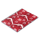 Red-20-sided-Dice-Pattern Notitieboek (Linkerzijde)