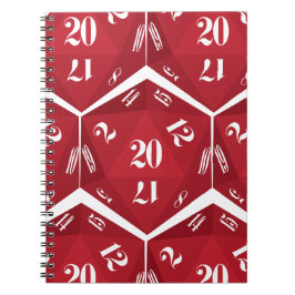 Red-20-sided-Dice-Pattern Notitieboek