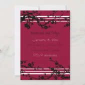 Red 20th Wedding Jubileum Invitation Kaart (Achterkant)