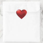 Red 3D Heart Sticker (Tas)