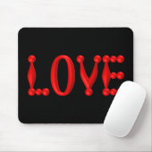Red 3D LOVE Muismat (Met muis)