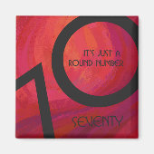 Red 70 Decade Birthday Magneet (Voorkant)